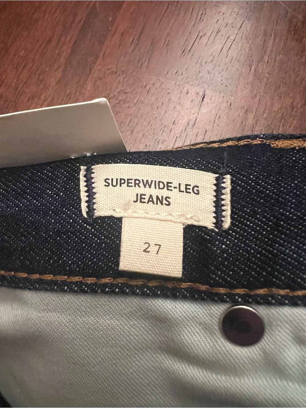 NEW Madewell Superwide-Leg Jeans in Essex Wash Rigid Size 27 NWT - Picture 9 of 10